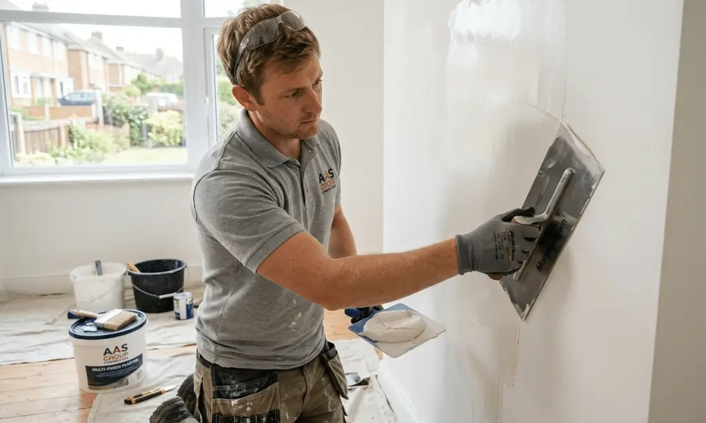 Expert plastering services in Northampton by AAS Group".